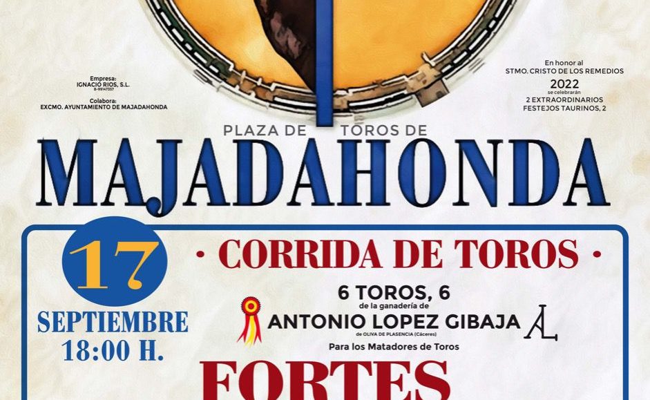 Cartel Taurino Majadahonda 2022