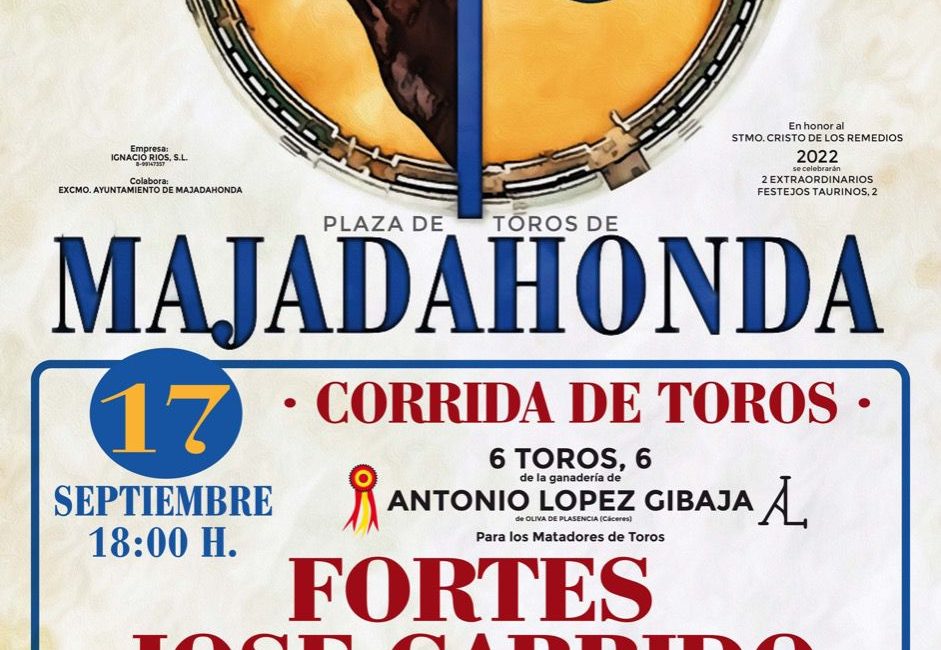 Cartel Taurino Majadahonda 2022