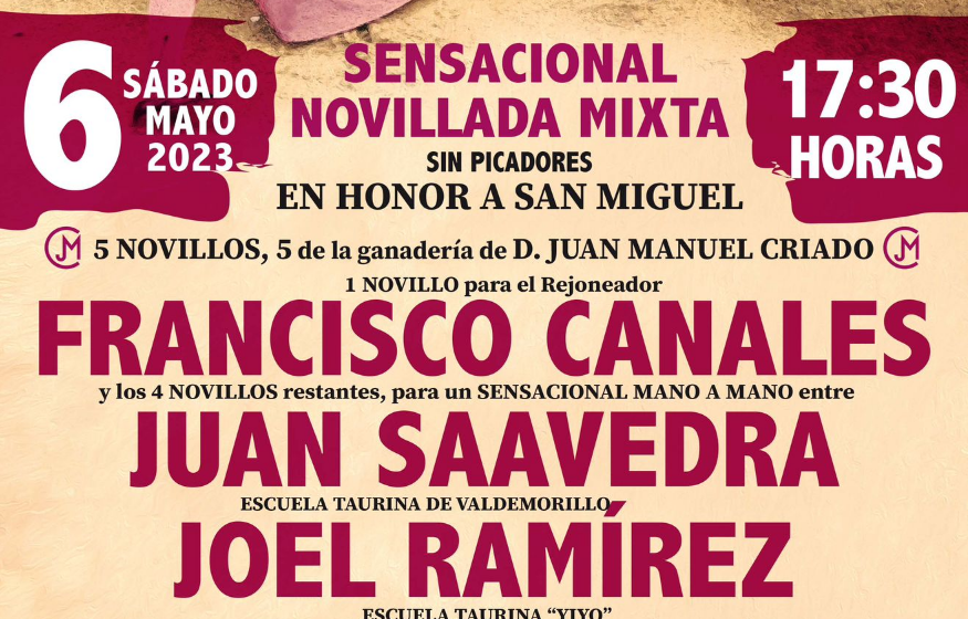 Cartel Novillada mixta Navalagamella