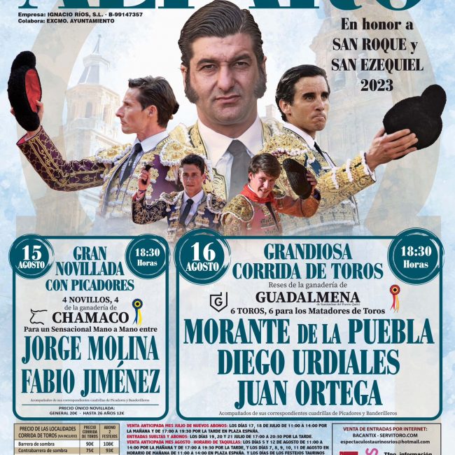 Morante de la puebla, Diego urdiales y Juan Ortega en Alfaro