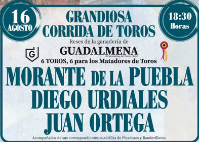 Cartel Morante de la Puebla, Diego Urdiales y Juan Ortega en Alfaro 2023