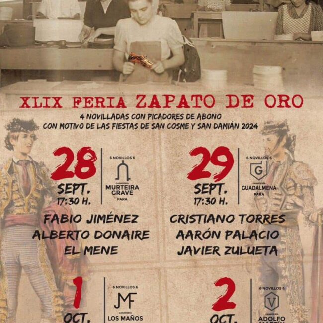 Cartel novilladas Zapato de Oro 2024 Arnedo