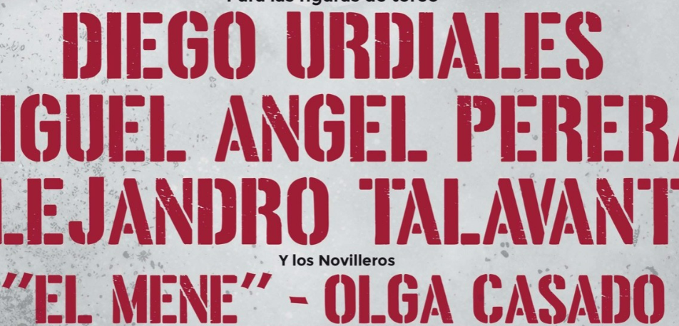 Diego Urdiales, Miguel Ángel Perera y Alejandro Talavante en la plaza de toros de Ricla con los novilleros el Mene y Olga Casado con la ganadería de Jandilla