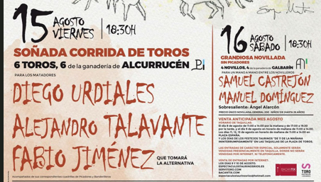 Diego Urdiales, Alejandro Talavante y Fabio Jiménez en su alternativa en Alfaro