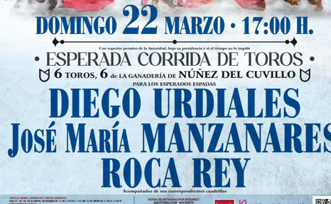 Diego IUrdiales, José María Manzanares y Roca rey en Arnedo Arena 2026